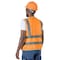 Pioneer Tricot Safety Vest, Org, Medium, 2 Stripe V1025150U-M - alternate 3